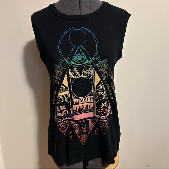 Truly Madly Deeply Skeleton Graphic Muscle Tee Urban Outfitters - Picture 2 of 11